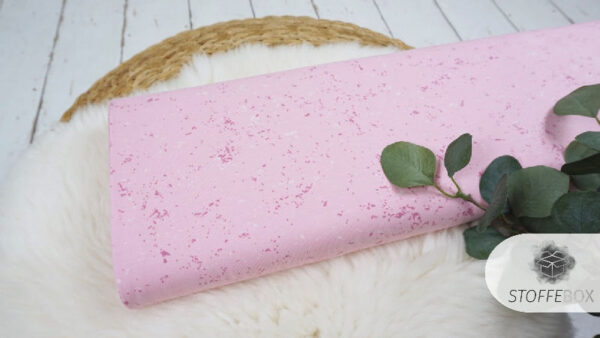 Bio-Jersey - gefleckt (rosa/weiß)