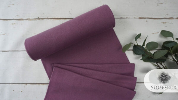 Bündchen Öko-Tex-100 - Uni aubergine