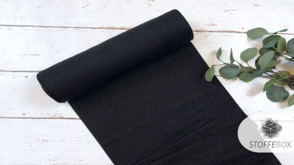 Bündchen Öko-Tex-100 - Uni schwarz
