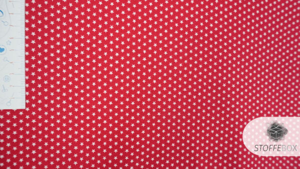 Webware-Baumwolle - mini Sterne (pink/weiß) – Bild 3