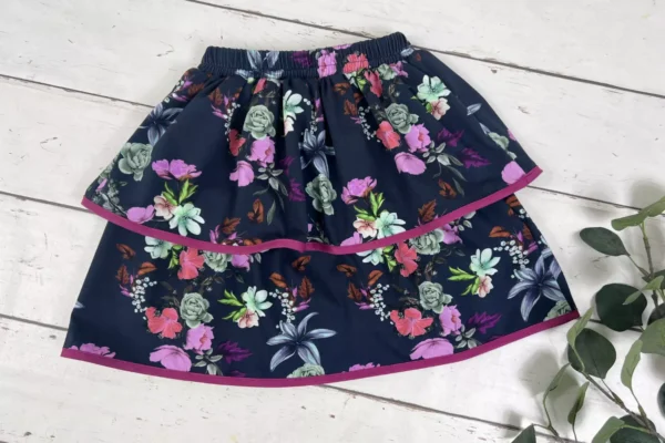 Jersey Blumen Flower Garden Floral (dunkelblau) – Bild 3