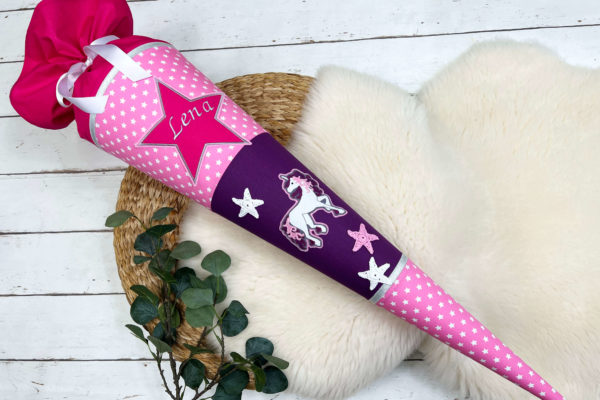 Schultüte Einhorn lila, rosa Step by Step Unicorn Nuala