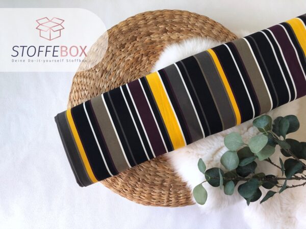 Crepe Stoff - gestreift