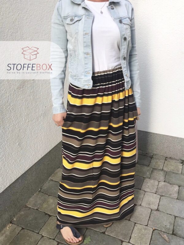 Crepe Stoff - gestreift – Bild 4