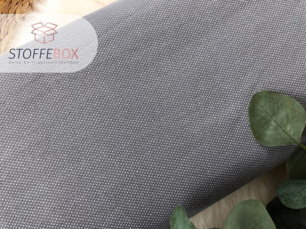 Jaquard Öko-Tex-100 - mini dots/punkte (grau/weiß) – Bild 2