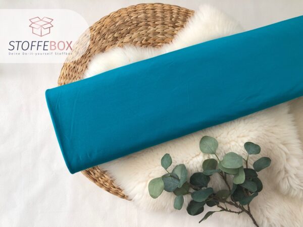 French Terry / Sommersweat - Uni blau, petrol, mint Farbpalette (versch. Farben) Öko-Tex-100 – Bild 5