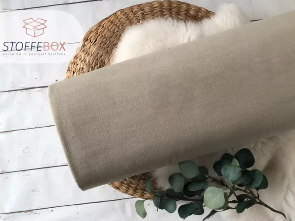 Mantelstoff Mantelflausch in uni beige
