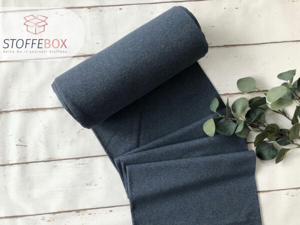 Bündchen meliert Öko-Tex-100 nachtblau meliert