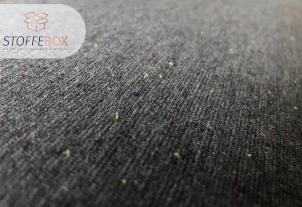 angerauter Sweat -Uni mini confetti (dunkelgrau) – Bild 2
