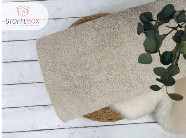 Frottee Meterware beige