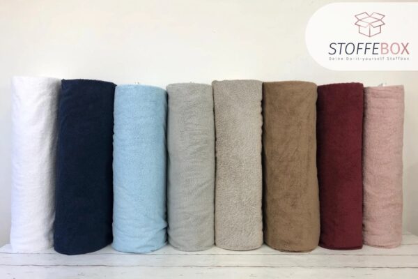 Frottee Stoff Uni hell altrosa - Öko Tex 100 – Bild 2