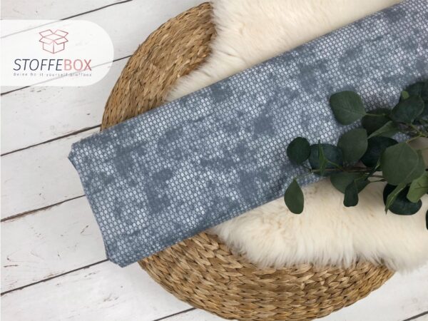 Webware / Baumwolle Öko-Tex-100 - Batikoptik - Flecken (grau)