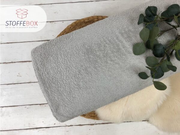 Frottee Uni (silber/grau) - Öko Tex 100