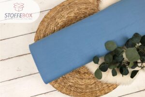 Jersey Stoff jeansblau