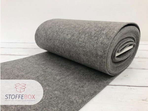 Taschen Filz/Bastelfilz - 4mm dick 670g Uni beige-grau meliert