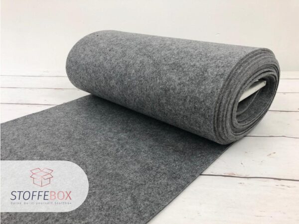 Taschen Filz/Bastelfilz - 4mm dick 670g Uni grau meliert