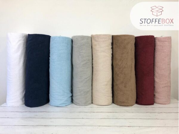 Frottee 350g/m2 Uni (hellblau) - Öko Tex 100 – Bild 2