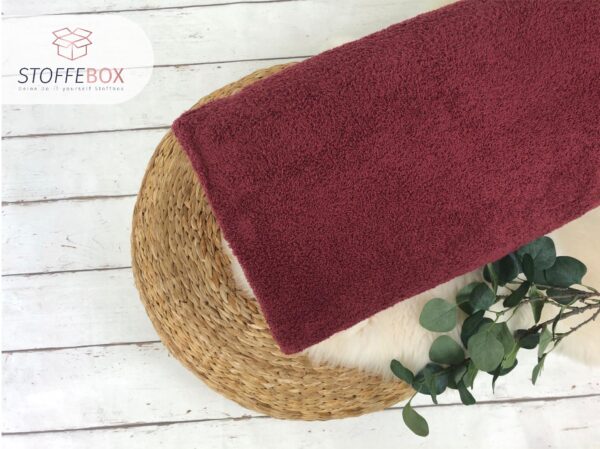 Frottee Uni (bordeaux) - Öko Tex 100