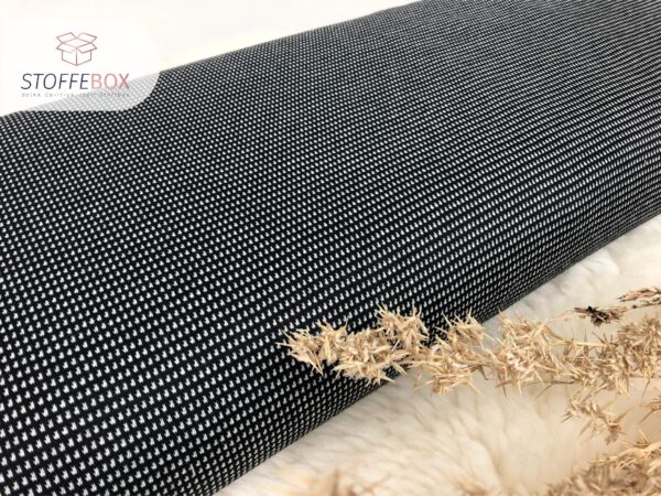 Jaquard - mini Konfetti / mini Striche (schwarz/weiß) – Bild 2