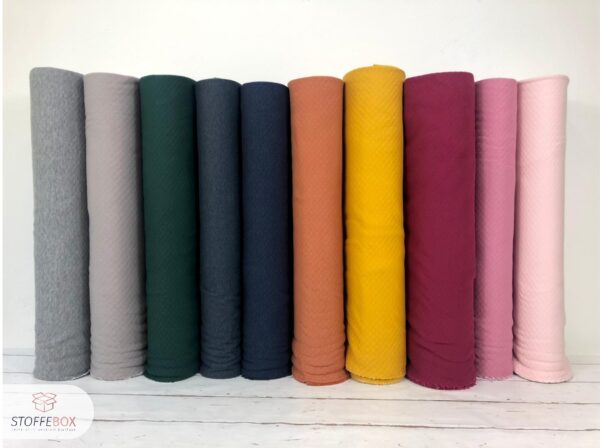 Reststück 30cm Stepp - Uni kirsche – Bild 8
