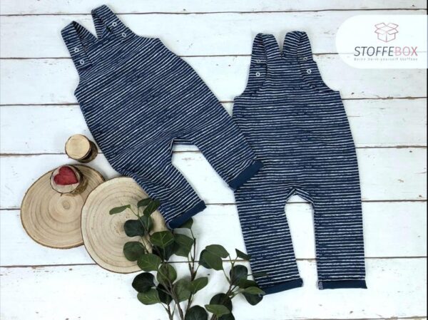 Jersey Stoff Öko-Tex-100 - Vintage Streifen mint, weiß – Bild 5