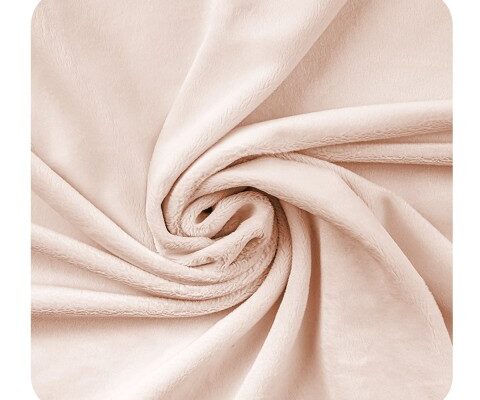 Minky glatt Stoff uni in pastell apricot