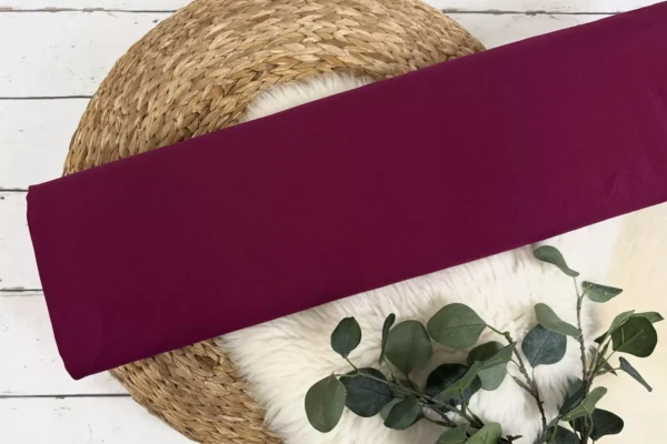 Jersey Stoff Öko-Tex-100 - Uni pink, bordeaux, aubergine und lila Töne (verschiedene Farben) – Bild 4