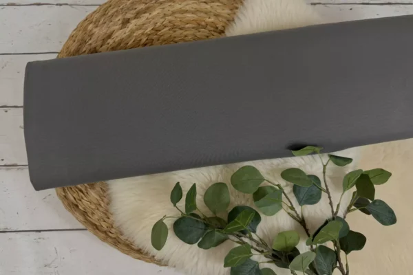 Jersey Stoff Öko-Tex-100 - Uni meliert schwarz und grau Töne (verschiedene Farben) – Bild 4