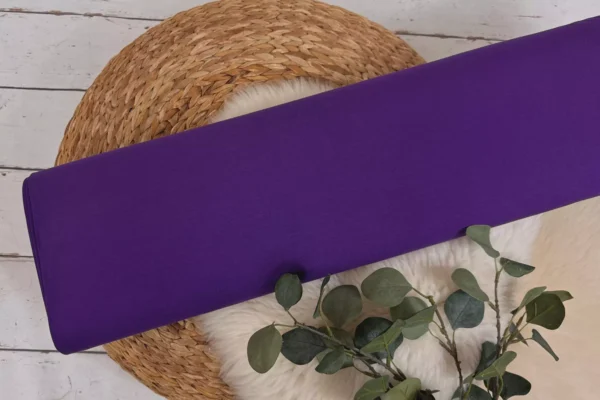 Jersey Stoff Öko-Tex-100 - Uni pink, bordeaux, aubergine und lila Töne (verschiedene Farben) – Bild 9
