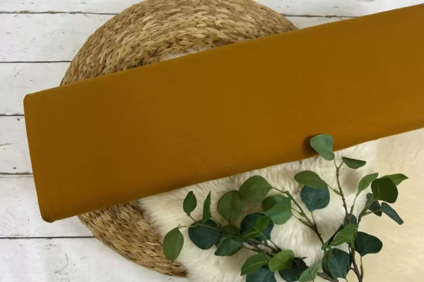 Jersey Stoff Öko-Tex-100 - Uni gelb, rost und rot Töne (verschiedene Farben) – Bild 2