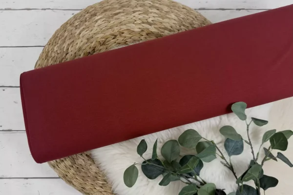 Jersey Stoff Öko-Tex-100 - Uni gelb, rost und rot Töne (verschiedene Farben) – Bild 10