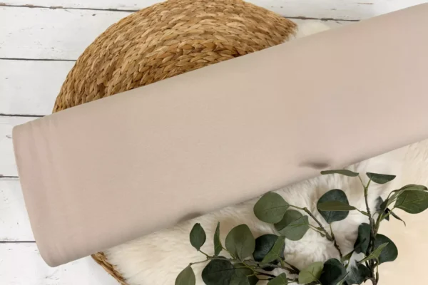 elastischer Jersey Stoff uni in nude
