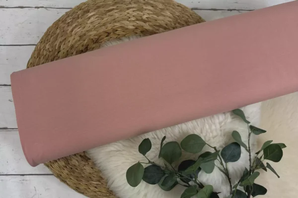Jersey Stoff Öko-Tex-100 - Uni rosa und apricot Töne (verschiedene Farben) – Bild 5