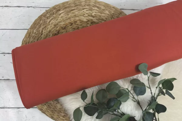 Jersey Stoff Öko-Tex-100 - Uni gelb, rost und rot Töne (verschiedene Farben) – Bild 9