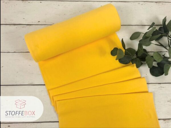 Bündchen Öko-Tex-100 - Uni sonnengelb
