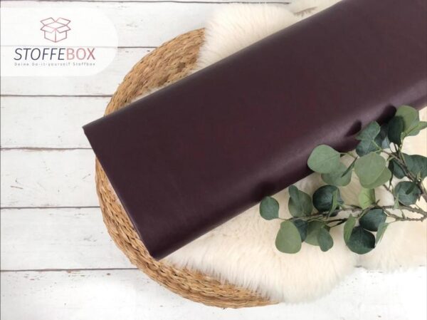 Veganes Leder - Kunstleder uni / metallic (Farbe wählbar) – Bild 5
