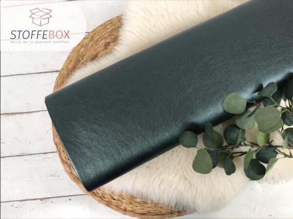 Veganes Leder - Kunstleder uni / metallic (Farbe wählbar) – Bild 3
