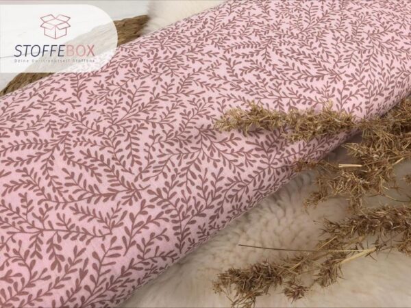 Bio Musselin / Double Gauze Blätterranken / Pflanzen (Farbe wählbar) – Bild 7
