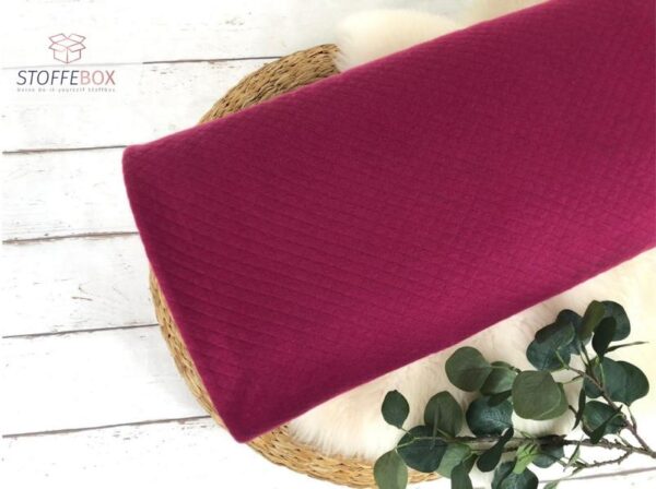 Reststück 30cm Stepp - Uni kirsche
