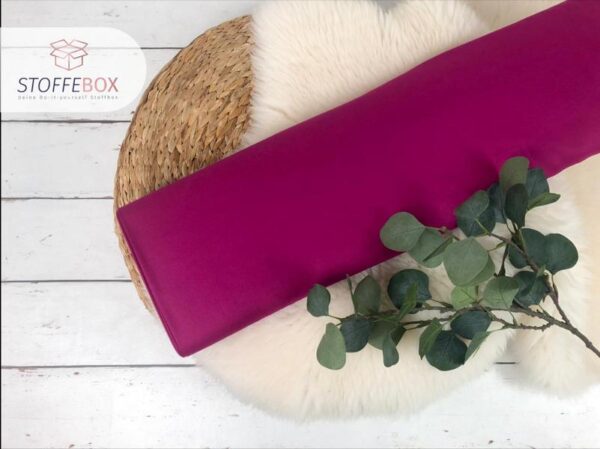Baumwollstoff Webware - Uni dunkelpink - Öko-Tex 100