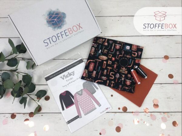 Stoffebox Nr. 5 - Pullover mit Bündchen (Kinderbox) - Gr. 74-164
