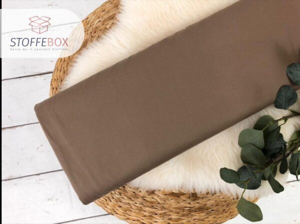 Twill Uni elastisch - Hosenstoff  - (taupe)