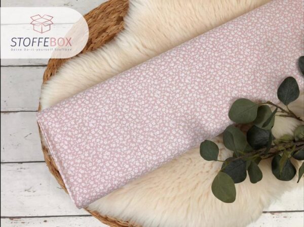 Popeline -Baumwolle/Webware - mini Blümchen (Farbe wählbar) – Bild 6
