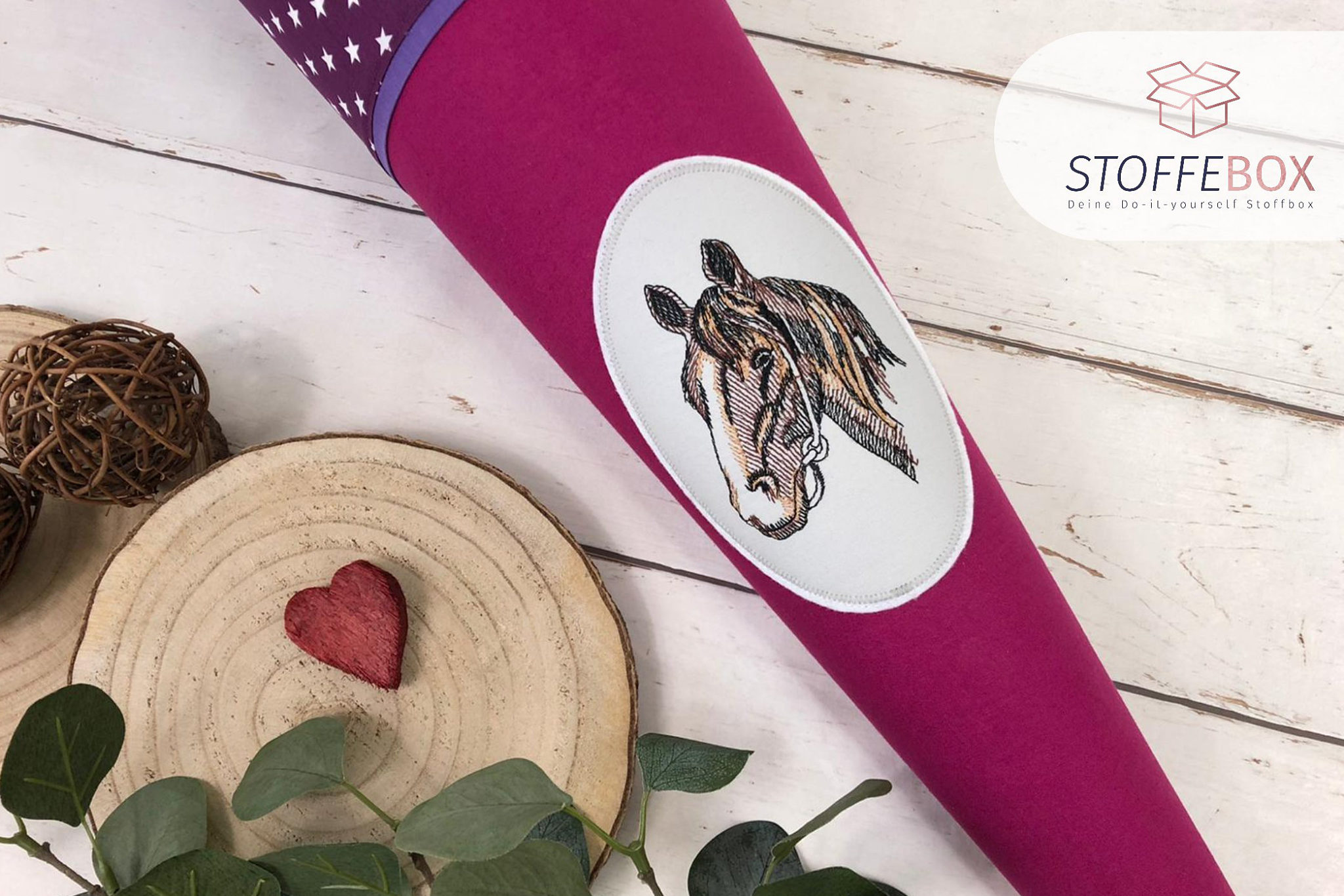 Glückspilz Schultüte Personalisiert – Aus Stoff, Mit Lama-Motiv, Rosa, Für Einschulung