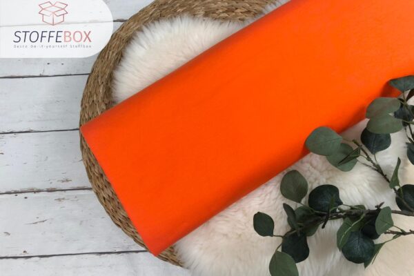 Jersey Stoff uni orange