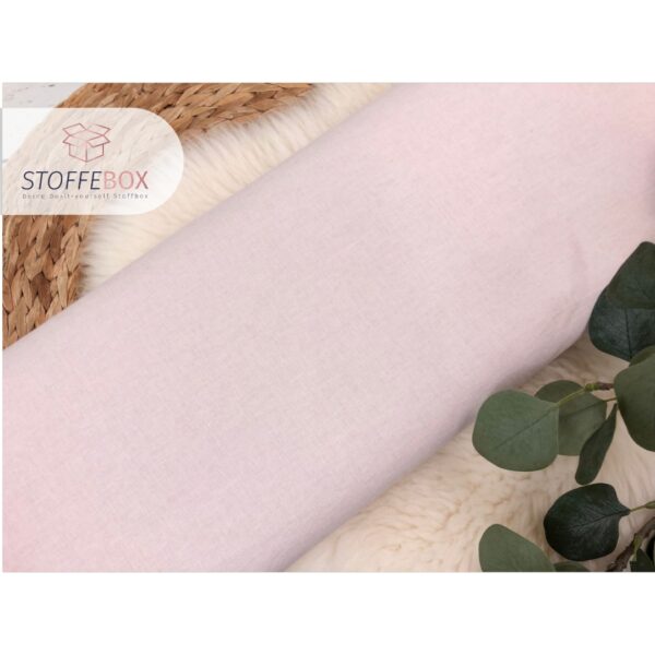 Stretch Leinen Sorona Stoff Uni - pastellrosa – Bild 3
