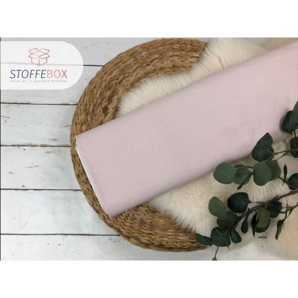 Stretch Leinen Sorona Stoff Uni - pastellrosa