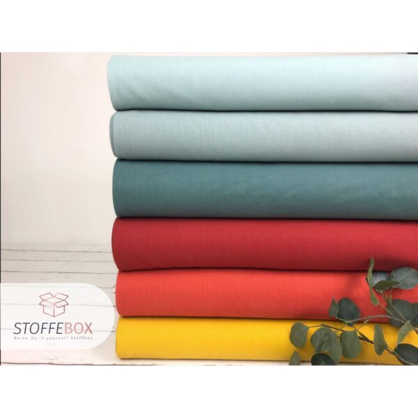 Ripp Jersey Stoff - Uni lila - Öko-Tex-100 – Bild 3