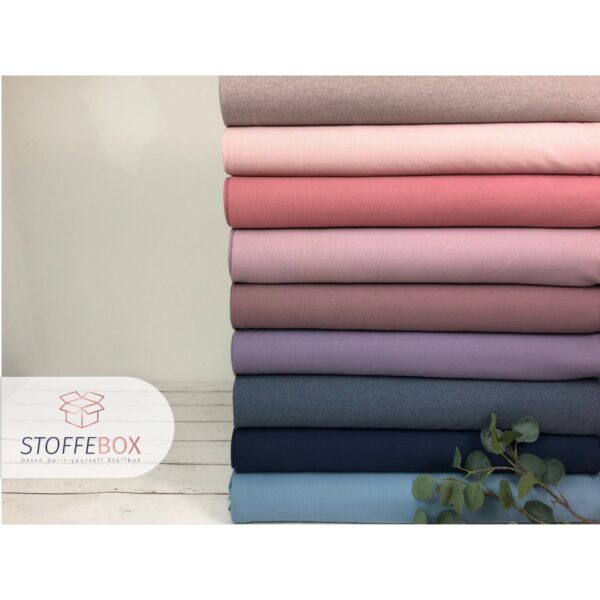 Ripp Jersey Stoff - Uni lila - Öko-Tex-100 – Bild 4