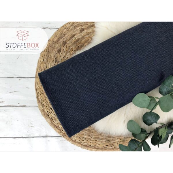 Jersey Stoff mit Jeansoptik - in verschiedenen Uni  Farben - Öko-Tex-100 – Bild 11